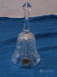 Campana vintage vetro cristallino dinner bell