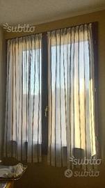 Coppia di tende a vetro tessuto misto lino