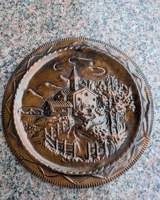 piatto decorativo in rame