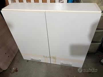 Pensile/mobiletto bianco a 2 ante