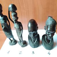 statuette africana legno pz 4