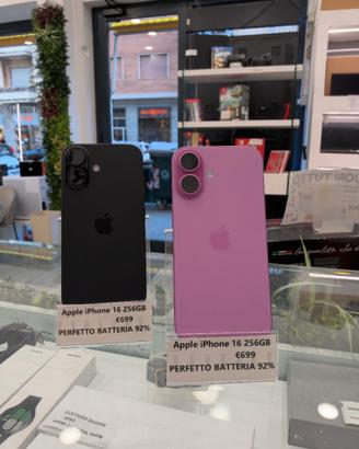 Apple iPhone 16 256GB - STATO BATTERIA 100%