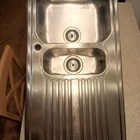 Lavello cucina una vasca e mezzo + scivolo