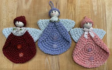Angioletti decorativi natalizi crochette