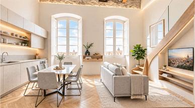 Elegante trilocale ristrutturato con vista mare e