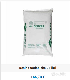 Resina cationica x addolcitori DOWEX HCR-S/S