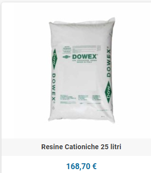 Resina cationica x addolcitori DOWEX HCR-S/S