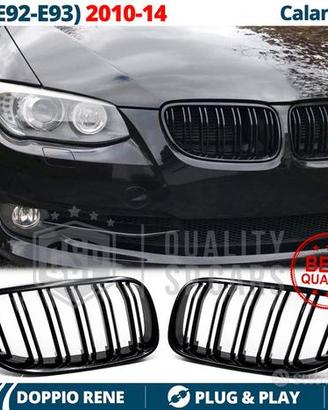 GRIGLIE Doppio Rene per BMW Serie 3 E92 E93 Nero L