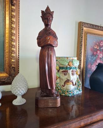 Statua sacra in legno 