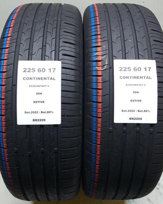 2 GOMME 225 60 17 CONTINENTAL BR2209