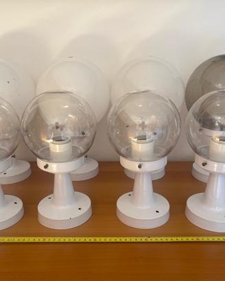 8 lampioni a boccia per giardino a corrente a 220v