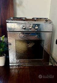 SMEG Forno Piano Cottura Gas Acciaio Inox