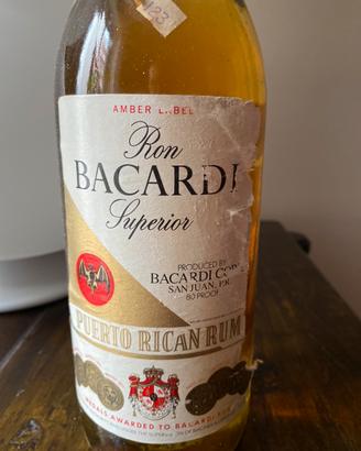 Rarità: Bacardi Superior Amber label anni 70