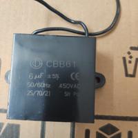 5 CONDENSATORI QUADRATI DI AVVIAMENTO MOTORE 6uF 4