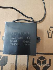 5 CONDENSATORI QUADRATI DI AVVIAMENTO MOTORE 6uF 4