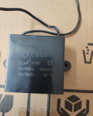 5 CONDENSATORI QUADRATI DI AVVIAMENTO MOTORE 6uF 4