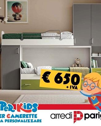 Cameretta a soppalco-20 colori a scelta - Promo 38