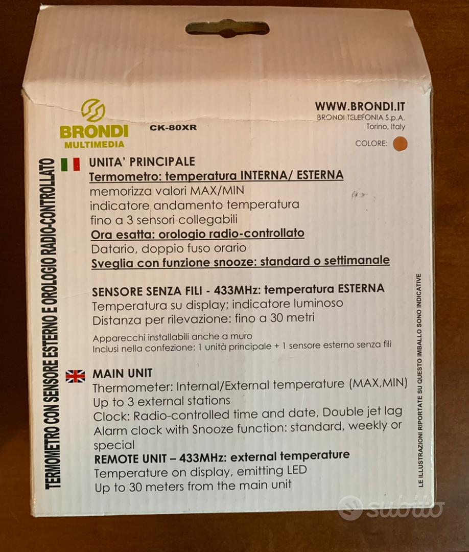 Termometro Brondi con sensore esterno radiocontrol - Informatica In vendita  a Torino