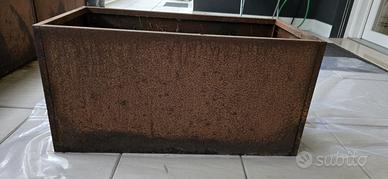 vasche in acciao corten 80x40x40