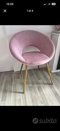 Coppia sedie Design rosa