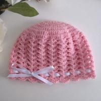 Cappellino Neonata Lana Uncinetto Handmade 