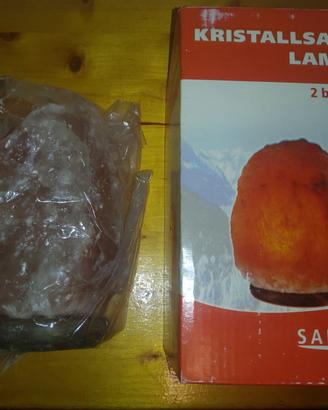 Lampada di cristalli di sale rosa