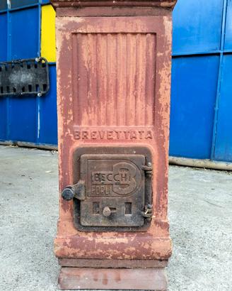 stufa anni '40 in terracotta