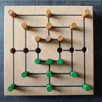 Gioco Tria in legno fatto a mano, completo, 14,5cm