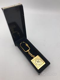 Fendi portachiavi placcato in oro perfetto
