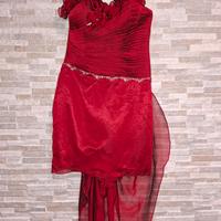 Abito cerimonia / sera rosso bordeaux – Demetrios 