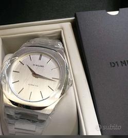 D1 milano orologio acciaio fondo silver