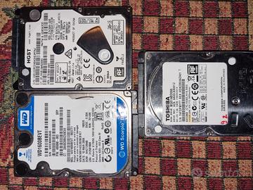 3 Hard Disk per notebook e laptop