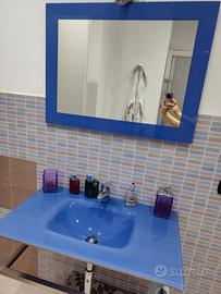 lavabo da bagno sospeso tutto in cristallo 