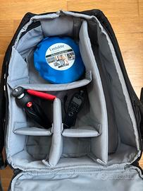 Zaino Manfrotto + accessori fotografici inclusi