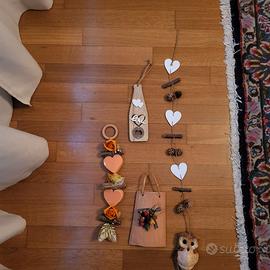 Lotto Decorazioni Legno Rustico/Shabby Chic