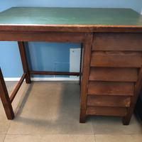 SCRIVANIA SCRITTOIO IN NOCE SCURO