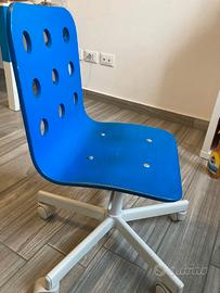 Sedia bambini IKEA da scrivania con rotelle