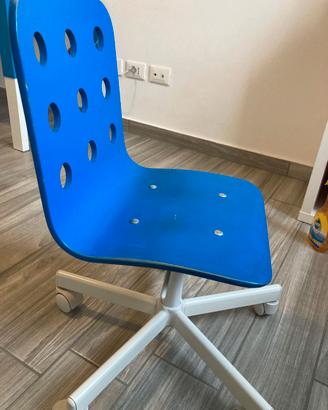 Sedia bambini IKEA da scrivania con rotelle