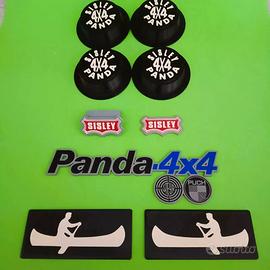 KIT TARGHETTE COPRIMOZZO FIAT PANDA 141 4x4 SISLEY