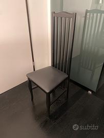 Set 8 sedie artigianali nero