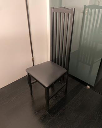 Set 8 sedie artigianali nero