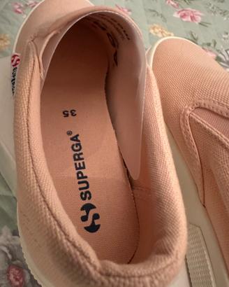 Superga 2740 Platform Slipon pink blush avorio nr3