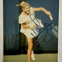 Foto autentica a colori con autografo Monica Seles