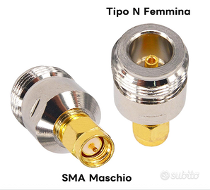 Adattatori N/f - SMA/m  (conf 2pz) (rif.129)