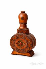 Fiasca Di Legno Decorata Stile Folk