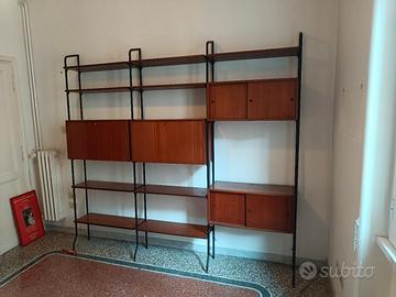 Libreria Parete Attrezzata Vintage Anni '60 - Sti