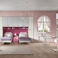 CAMERETTA A PONTE CON DUE LETTI+SCRIVANIE MODERNA