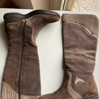 Stivali donna camoscio tortora ANDREA MORELLI