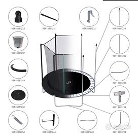 tappeto elastico decathlon 240 con rete