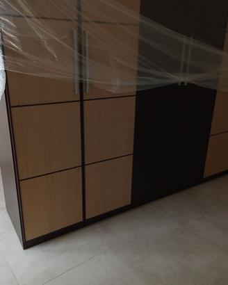 Armadio guardaroba con cassettiera e 2 comodini